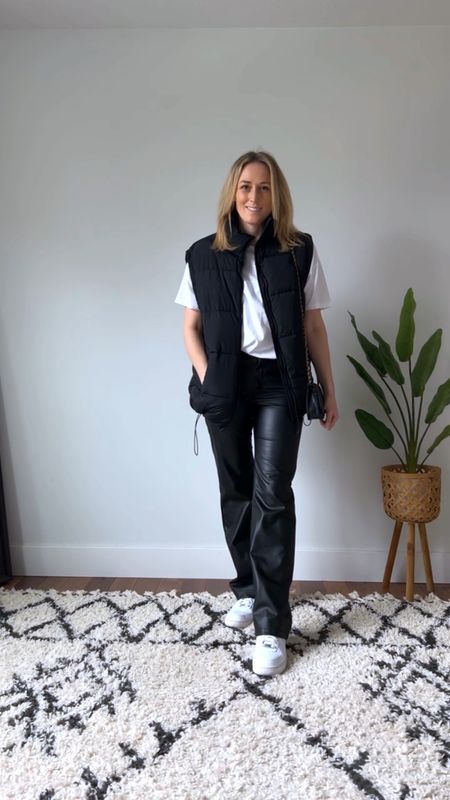 Tee: Medium
Puffer vest: XS/S
Leather pants are Zara and cannot be linked, but I sized up to a size 6/28.

Fall outfits. Winter outfits. Casual outfits. Puffer vest. Leather pants. Minimalist style. 

Follow my shop @jennafromtheblog on the @shop.LTK app to shop this post and get my exclusive app-only content!

#liketkit #LTKSeasonal #LTKunder50 #LTKunder100
@shop.ltk
https://liketk.it/3Ufu6

#LTKunder100 #LTKstyletip #LTKSeasonal