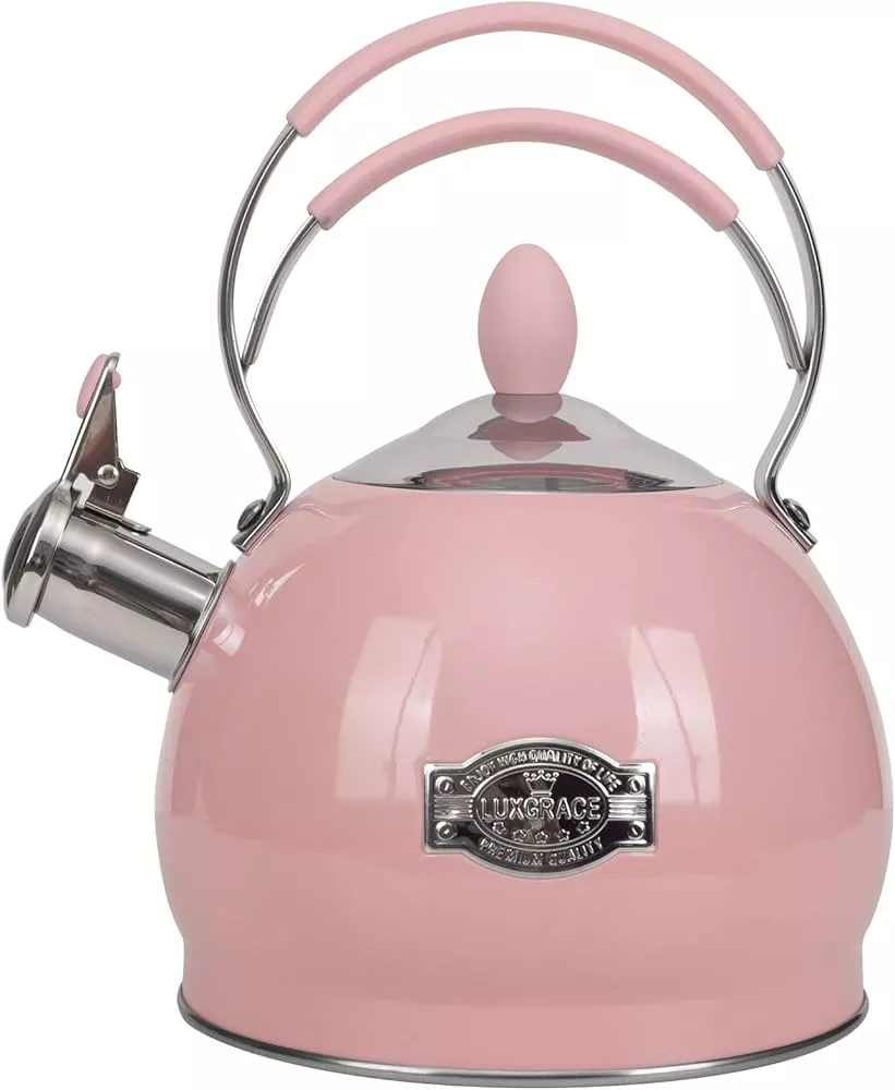 Paris Hilton Stainless Steel Whistling Tea Kettle - Pink with