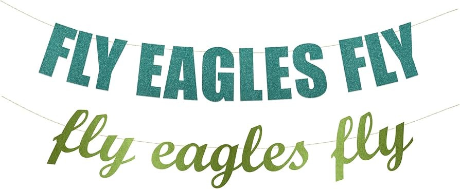 Fly Eagles Fly banner - Football Party, Game Day Decor, Eagles Party Hanging letter sign (Customi... | Amazon (US)