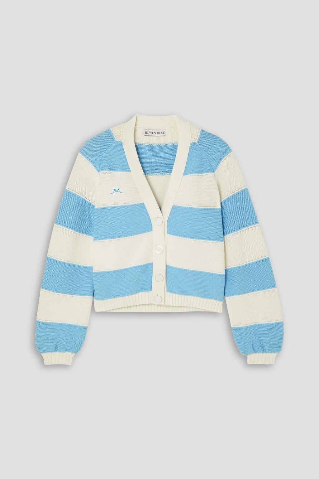 Embroidered striped cotton cardigan | The Outnet (US and CA)