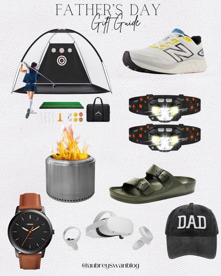 Father’s Day Gift Guide! 

Father’s Day, gift guide for dads, new balance tennis shoes, fossil watch, dad hat, Virtual Reality, head lamp 