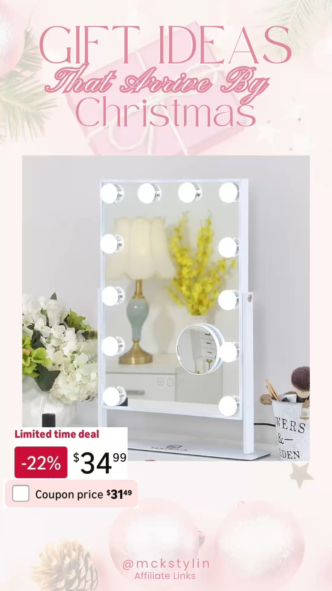 Lighted make up mirror! On sale! Arrives by Christmas 🎁 grabbed for my teen daughter!

#LTKGiftGuide #LTKHoliday #LTKSaleAlert