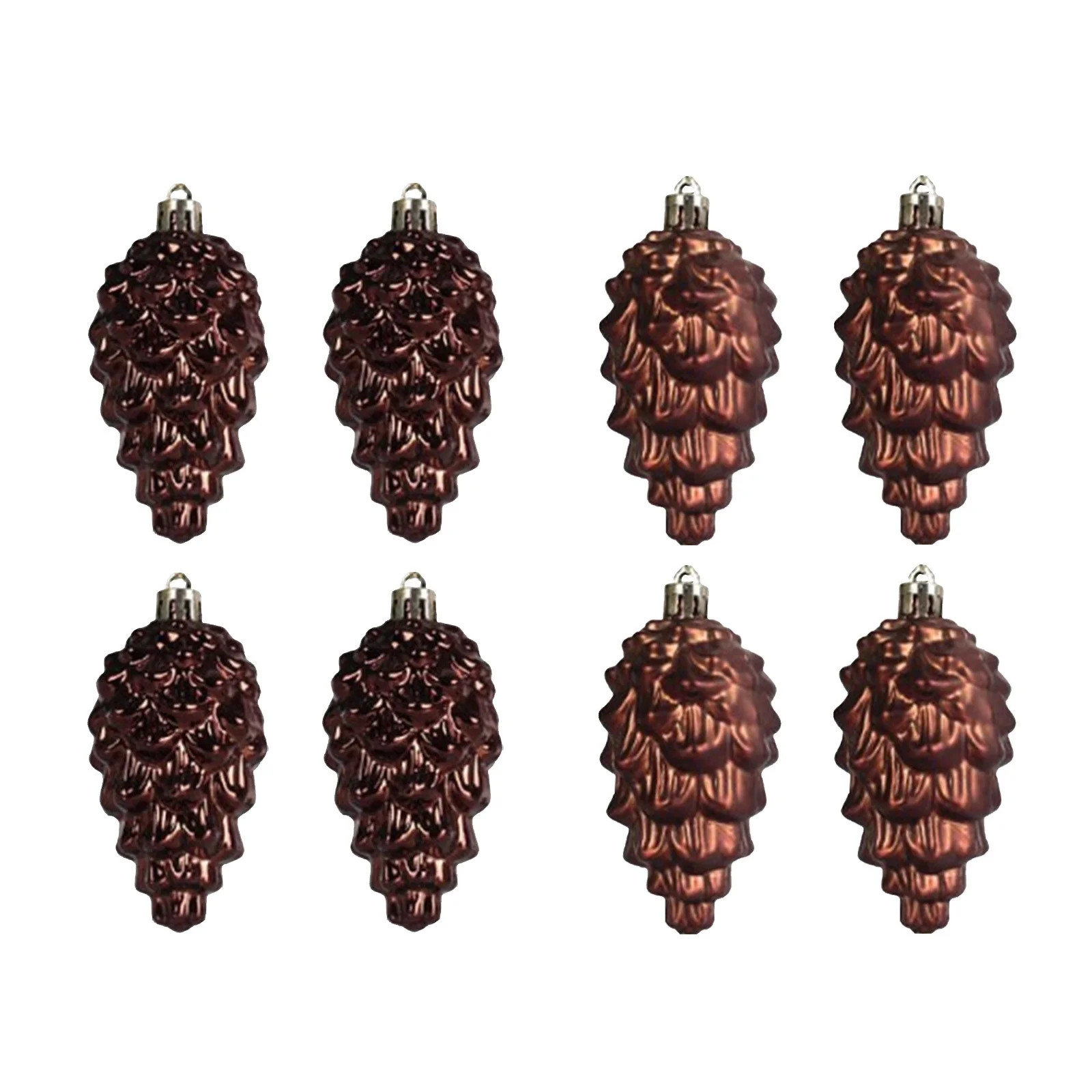 Hot Sale！8Pcs Christmas Pinecone Glass Ornaments,Fall Hanging Pine Cone Painted Glass Ornaments... | Walmart (US)