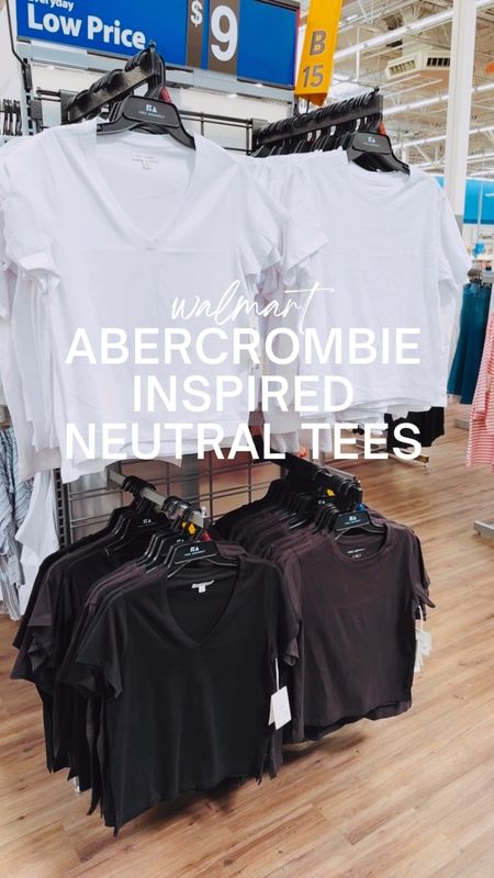 Walmart Abercrombie inspired neutral tees! Only $9 each! Run true to size. 






Walmart fashion. Walmart style. Affordable fashion. Budget style. Free assembly. V neck tee. Crew neck tee. Black. White. 

#LTKStyleTip #LTKSaleAlert #LTKFindsUnder50