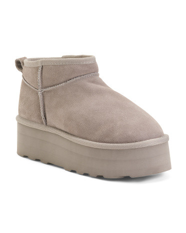 Suede Hippy Platform Booties | TJ Maxx