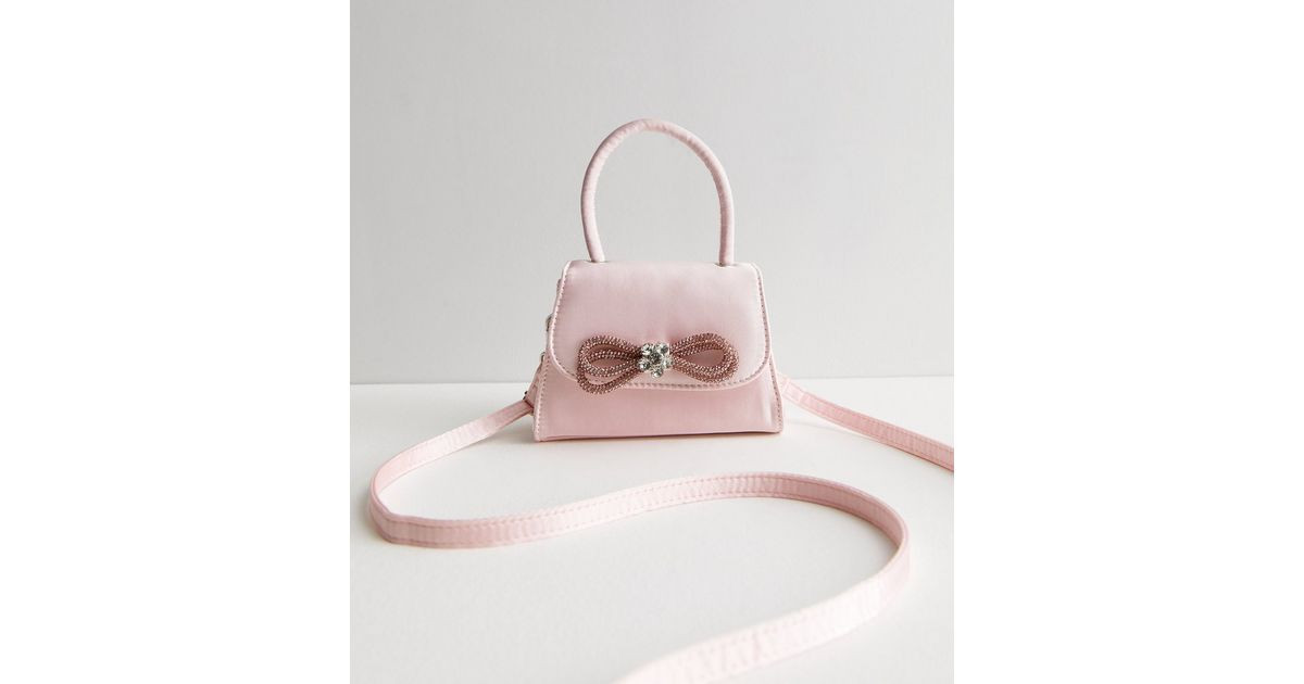Public Desire Pink Satin Bow Cross Body Bag | New Look | New Look (UK)