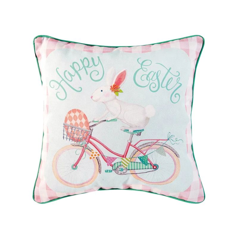 Kernville Happy Easter Square Cotton Pillow Cover & Insert | Wayfair North America