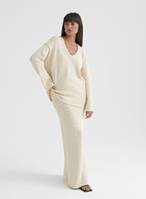 Cream Boucle Knit Jumper - Rocha | 4th & Reckless