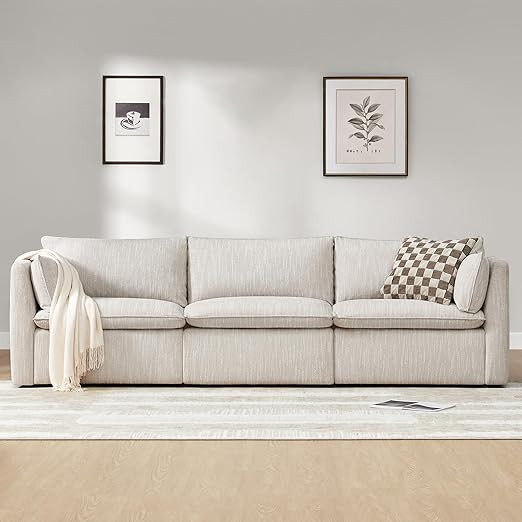 CHITA Sectional Modular Down Filled Sofa, Comfty Feather 3 Seat Cloud Couch, FSC Certified Modern... | Amazon (US)