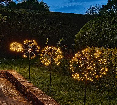 Solar Outdoor Lit Dandelion LED Lawn Stakes | Pottery Barn (US)