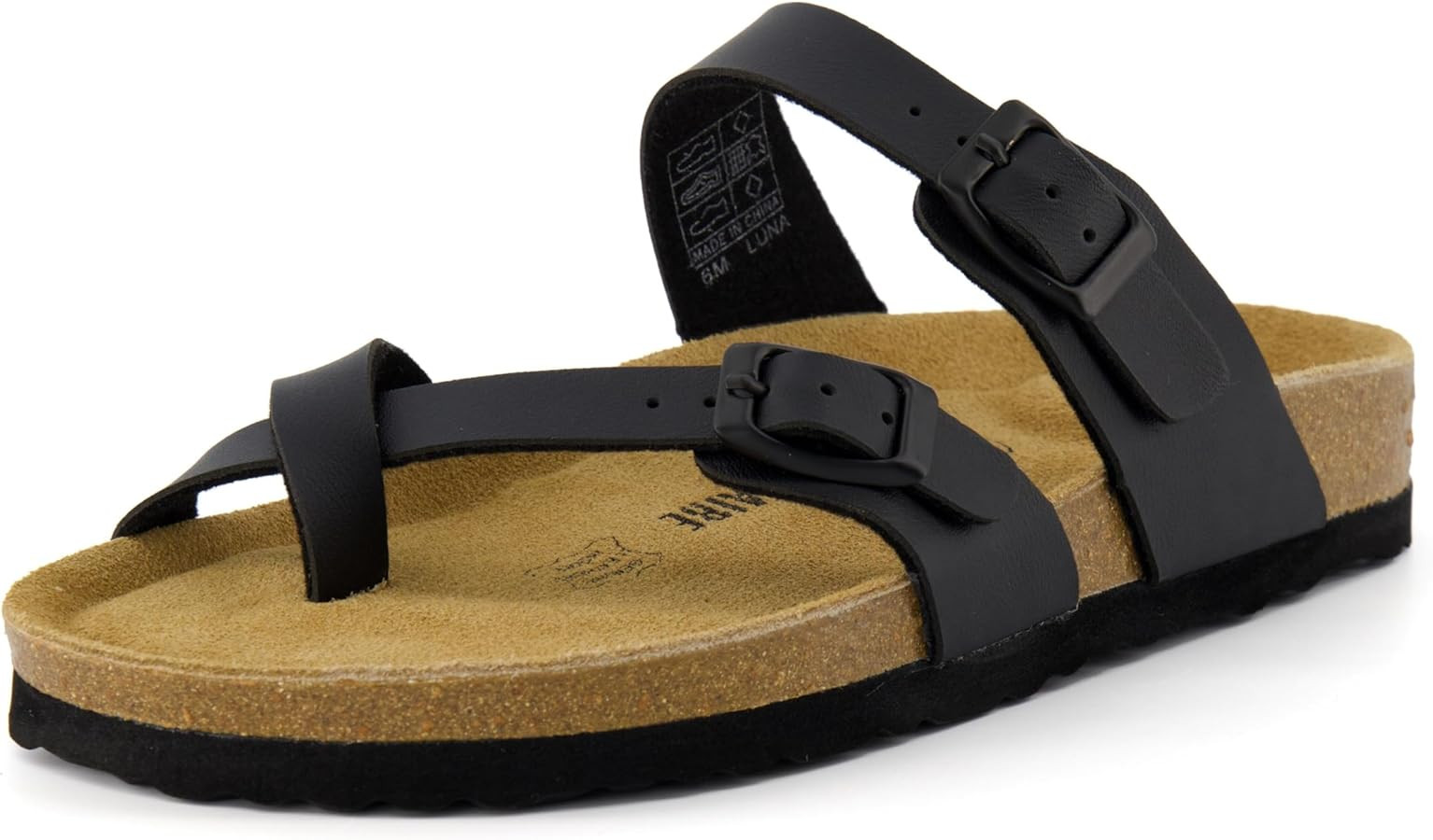 CUSHIONAIRE Women's Luna Cork Footbed Sandal With +Comfort | Amazon (US)