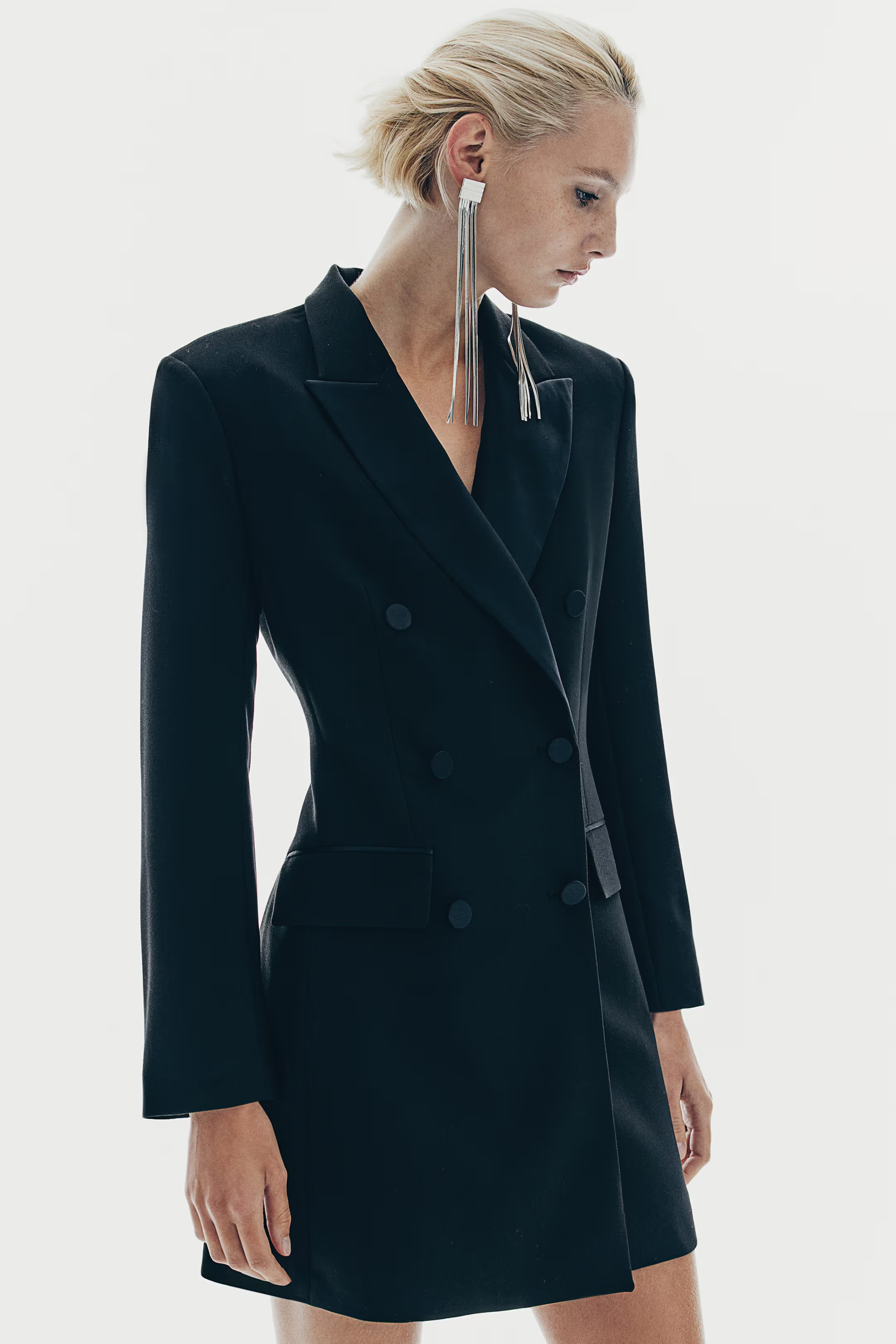 Tuxedo Jacket Dress - Black - Ladies | H&M US | H&M (US + CA)