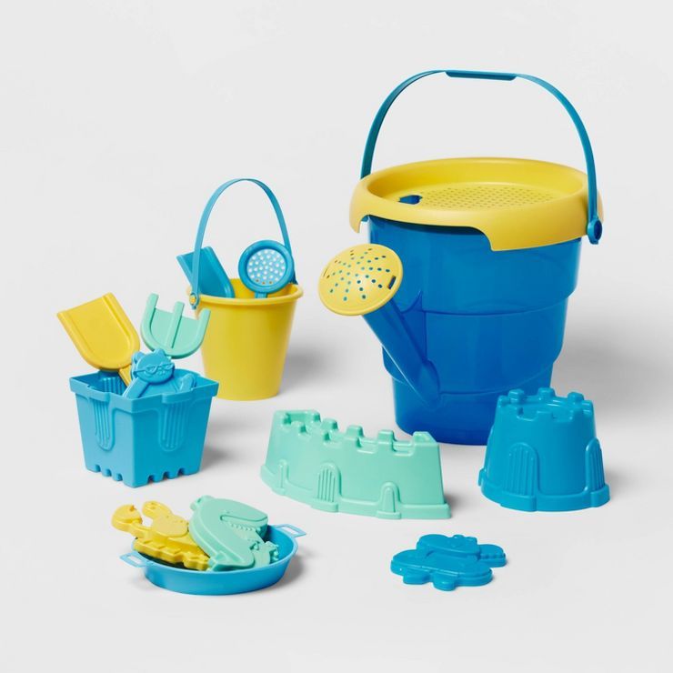 Kids' Sand Bucket 15pc Set Blue - Sun Squad™ | Target
