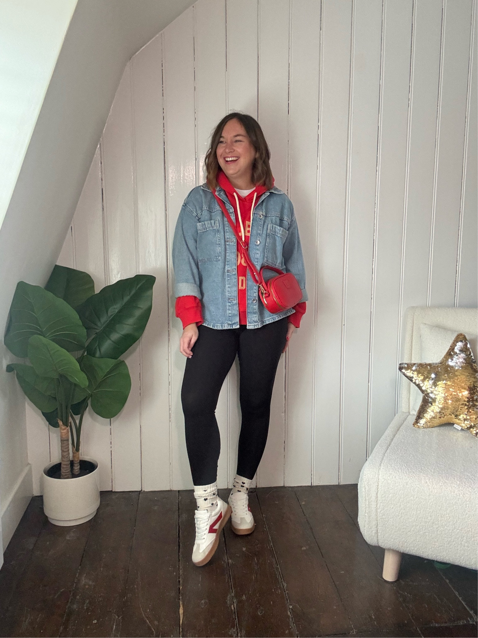 "✨ The ultimate petite airport outfit—comfy & versatile! ✨

Day 24 of a month of Petite Outfits, and today we’re talking airport style! ✈️ Comfort is key when traveling, but I also love an outfit that’s versatile enough to wear separately on holiday too!

Now, I know how much I love fashion, but this is the one time I’ll tell you—it’s all about comfort when flying!

My go-to travel look:
👖 Leggings (Size 12) – comfy, stretchy & perfect for long flights
👕 T-shirt (Size 10) – a breathable essential
🧥 Hoodie (Size Small) – ideal for layering when the plane gets chilly
🧢 Denim jacket (Size XS) – an extra layer for the cold flight & works with so many holiday evening outfits
🥿 Trainers – ultimate comfort, especially if you’ve got to sprint to the gate after a little too much airport wine and lost track of time (true story lol!)
👜 Crossbody bag – keeps all my valuables safe & with me at all times

Top Tip: I always pack a pair of sandals to switch into once I arrive at my destination (especially if it’s hot)! 🌞

This combo is always my airport outfit—it’s practical, comfortable, and that’s the main focus for flying.

See you tomorrow for another petite outfit!

Your fellow petite, Danielle 💛

#LTKtravel #LTKstyletip #LTKuk