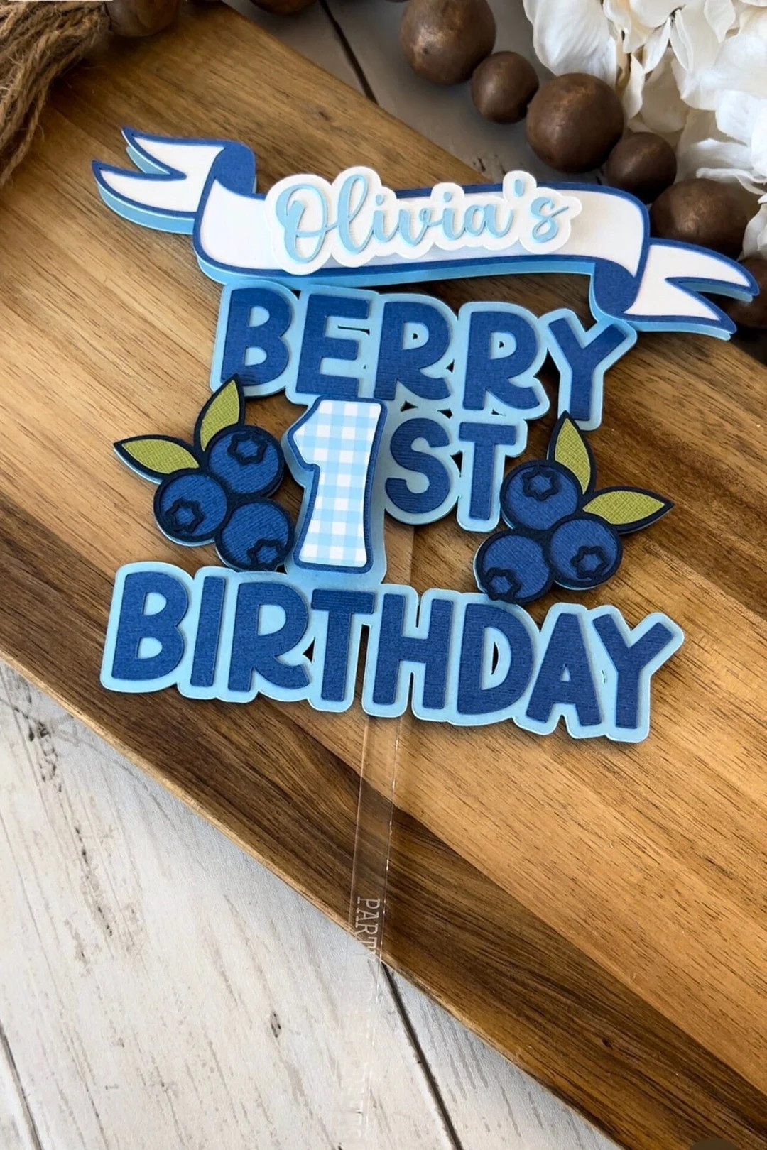 Berry First Birthday Cake Topper Blueberry Party - Etsy | Etsy (US)