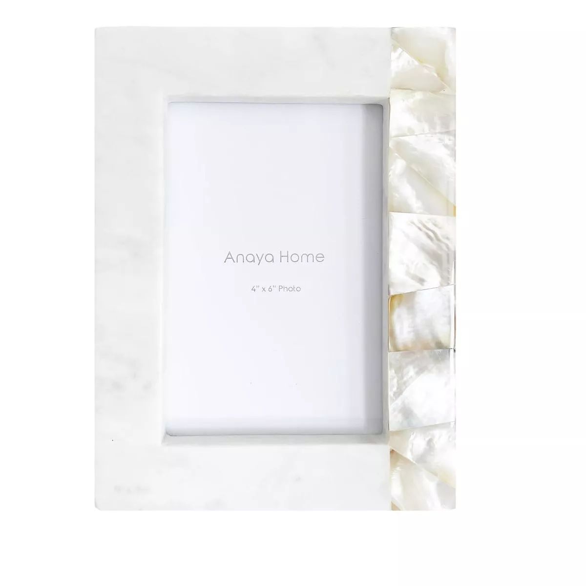 White Mother of Pearl White Marble Picture Frame - Anaya | Target