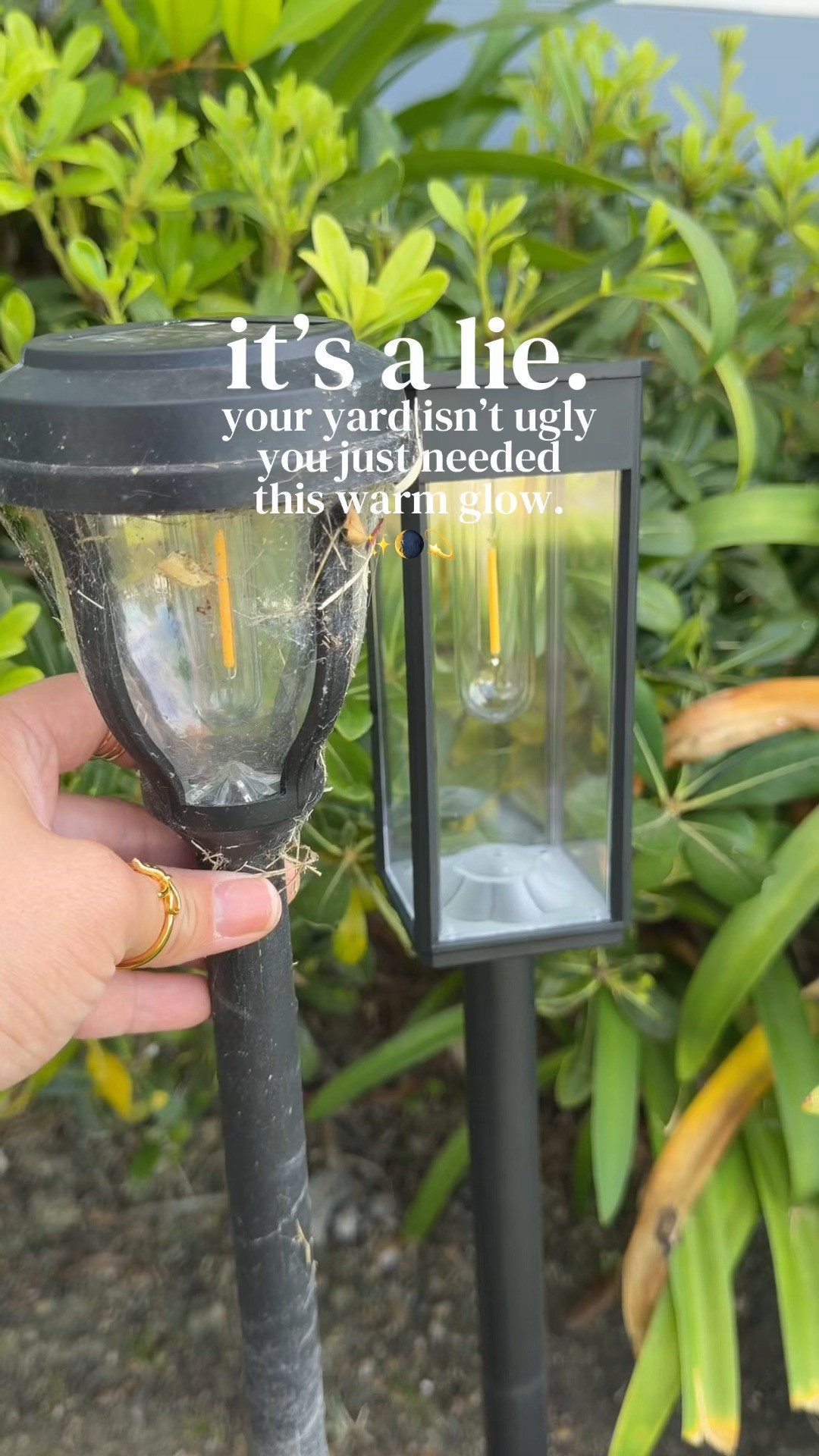 Can’t believe I got this 6 of these at this price!! Nothing beats the warm glow at night ✨😍🌘 #solarlights #backyardmakeover #frontyard #outdoorliving 

 #LTKHome