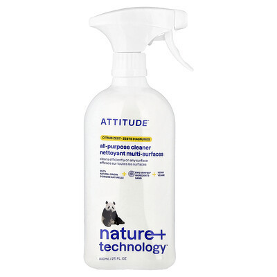 ATTITUDE, All-Purpose Cleaner, Citrus Zest, 27.1 fl oz (800 ml) | iHerb