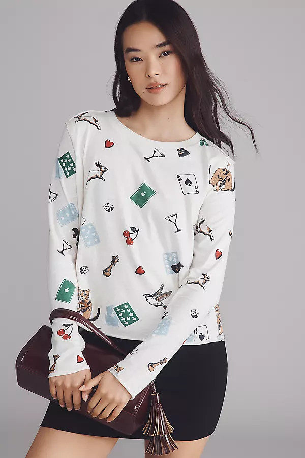 The Caitlin Boxy Tee by Maeve: Long-Sleeve Edition | Anthropologie (US)
