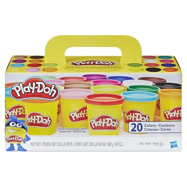 Play-Doh Super Color 20-Pack of 3-Ounce Cans, Kids Toys | Walmart (US)