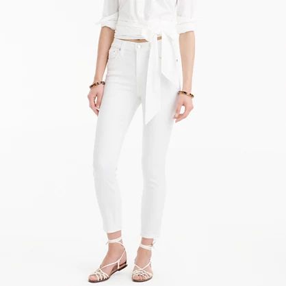 Petite lookout high-rise crop jean in white | J.Crew US