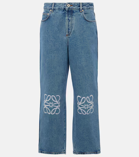 Anagram mid-rise cropped straight jeans | Mytheresa (US/CA)