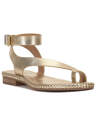 Vince Camuto Women's Libahs Braided Toe-Loop Round Toe Flat Sandals - Macy's | Macy's