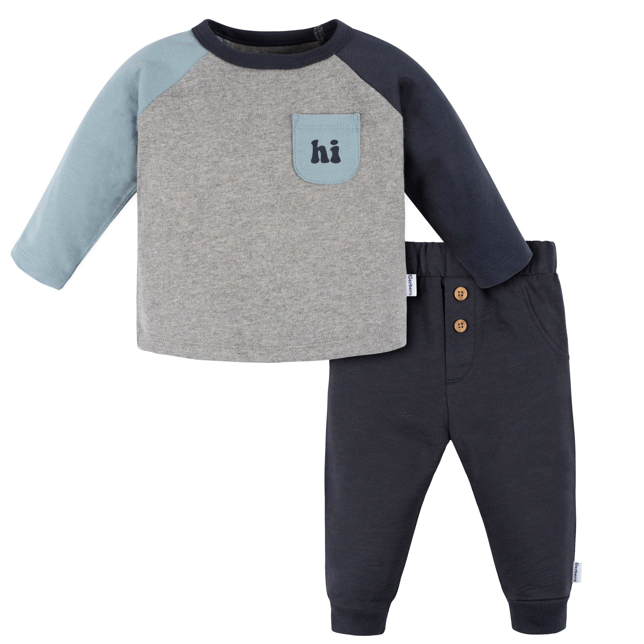2-Piece Baby Boys Happy Top & Joggers Set | Gerber Childrenswear