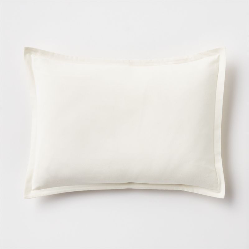 Cozysoft Organic Flannel Arctic Ivory Standard Pillow Sham | Crate & Barrel | Crate & Barrel