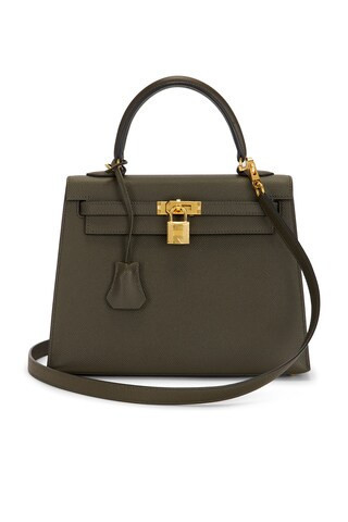 Hermes Epsom Kelly 25 Sellier Handbag in Green | FWRD 