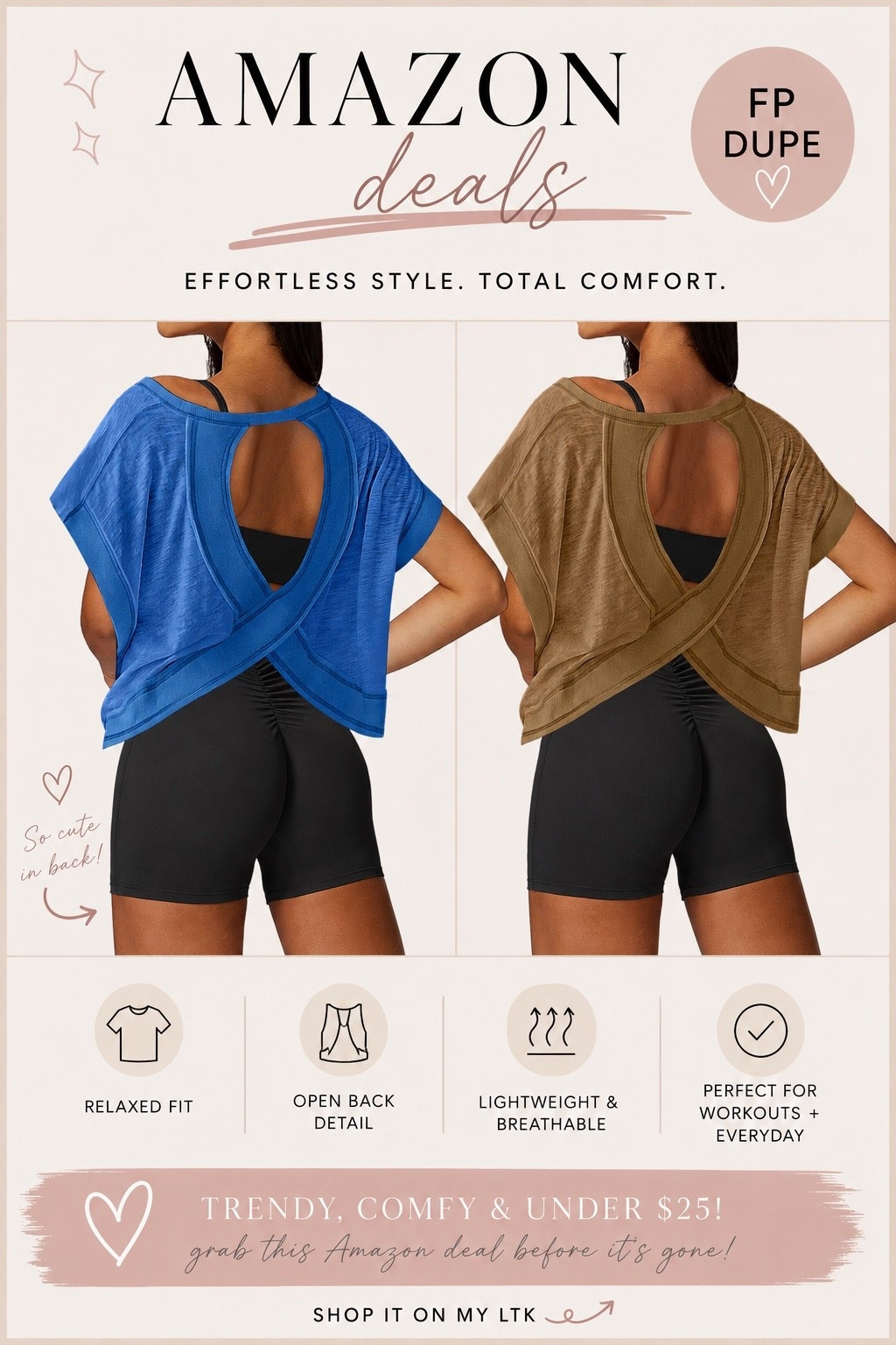 Amazon Prime Deal Alert 🤍

Another FP-inspired find I had to share! I love the open-back detail—it’s lightweight, comfy, and perfect for workouts, errands, or throwing on over your favorite sports bra.

✨ Grab yours while it’s on Prime Deal and save!

🛍️ Shop it now in my LTK before your favorite color is gone.

#LTKSaleAlert #LTKActive #LTKU