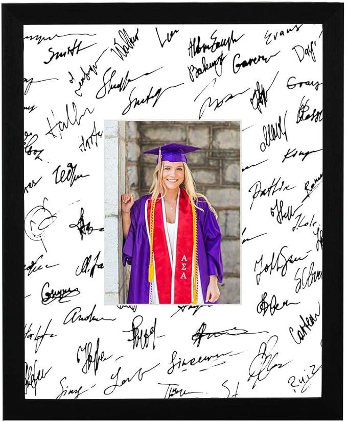 GraduatePro 11x14 Graduation Signature Board Picture Frame with 5x7 Mat for Wedding Birthday Gues... | Amazon (US)