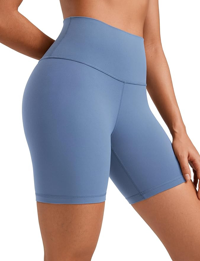 CRZ YOGA Womens ButterLuxe Biker Shorts 6 Inches - High Waisted Workout Running Volleyball Spande... | Amazon (US)