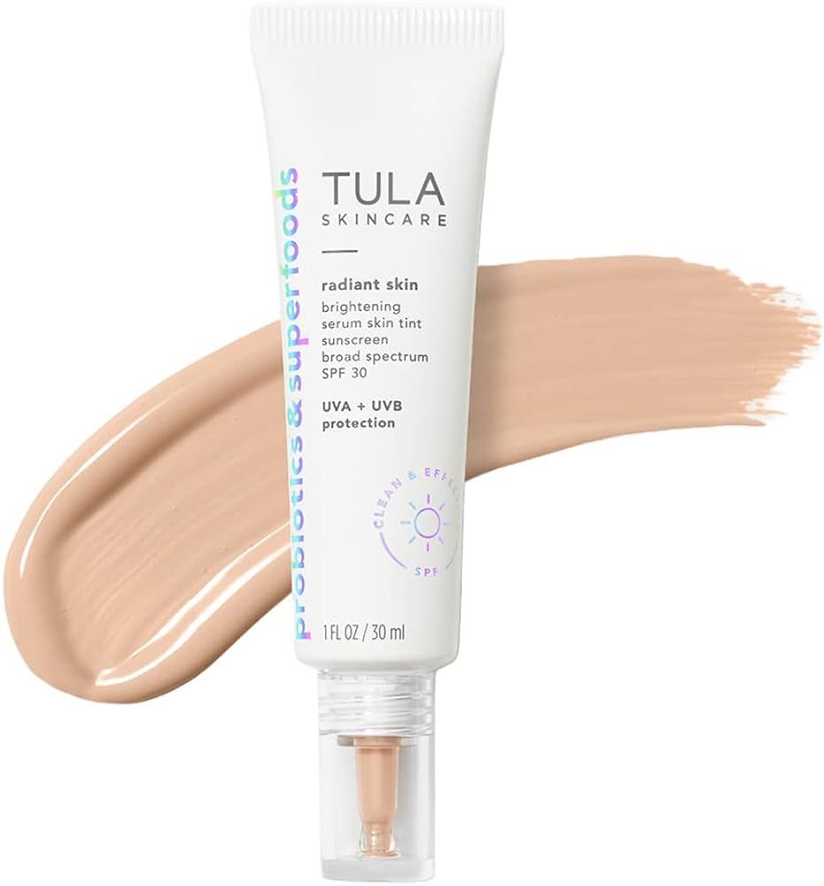 TULA Skin Care Radiant Skin Brightening Serum Skin Tint SPF-Facial Sunscreen Provides Broad Spect... | Amazon (US)