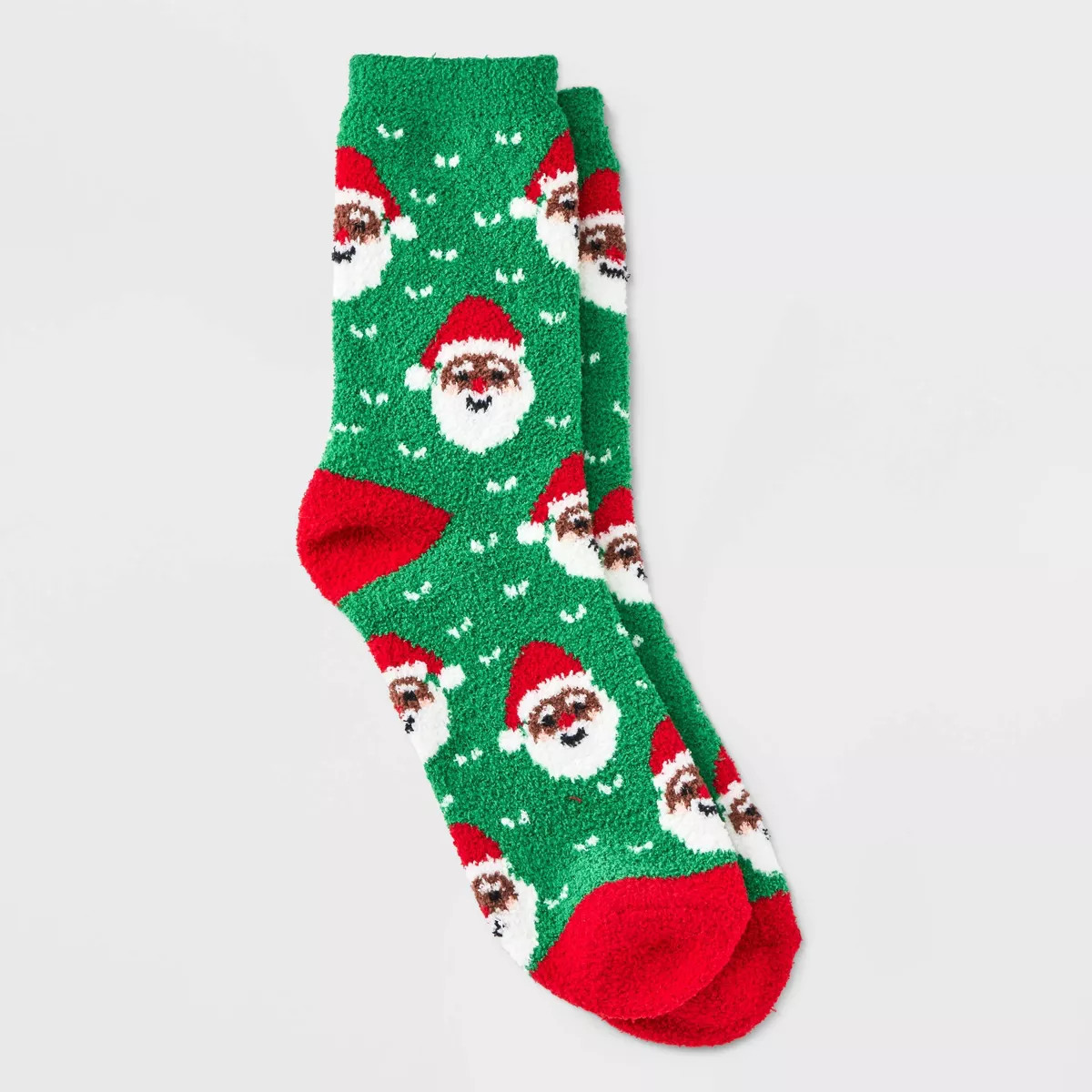 Women's Santa Cozy Holiday Crew Socks - Wondershop™ Red/Green 4-10 | Target