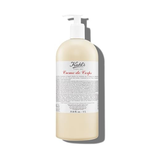 Kiehl's Creme de Corps, Rich, Luscious Body Lotion, with Cocoa Butter and Shea Butter for Fast Absorbing Hydration, Skin Feels Soft and Smooth, Suitable for All Skin Types - 33.8 fl oz /1 Liter Pump | Amazon (US)
