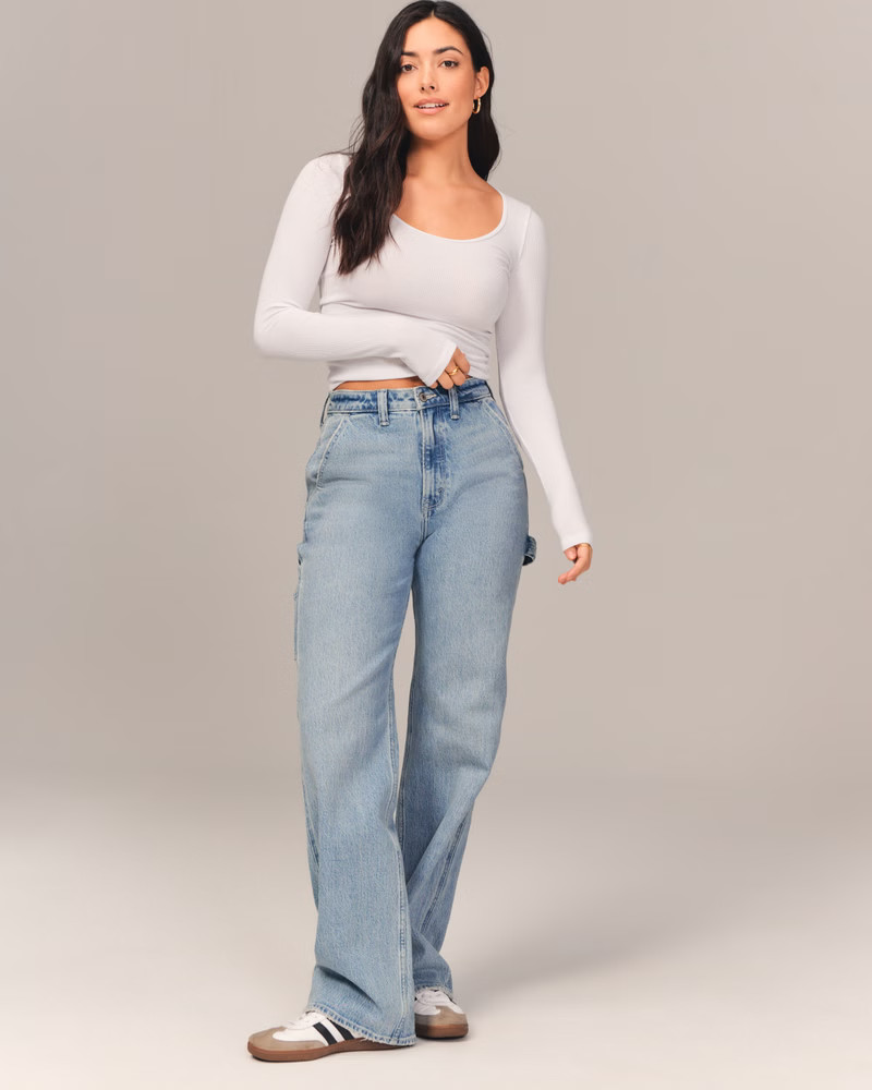 Curve Love High Rise 90s Relaxed Jean | Abercrombie & Fitch (US)
