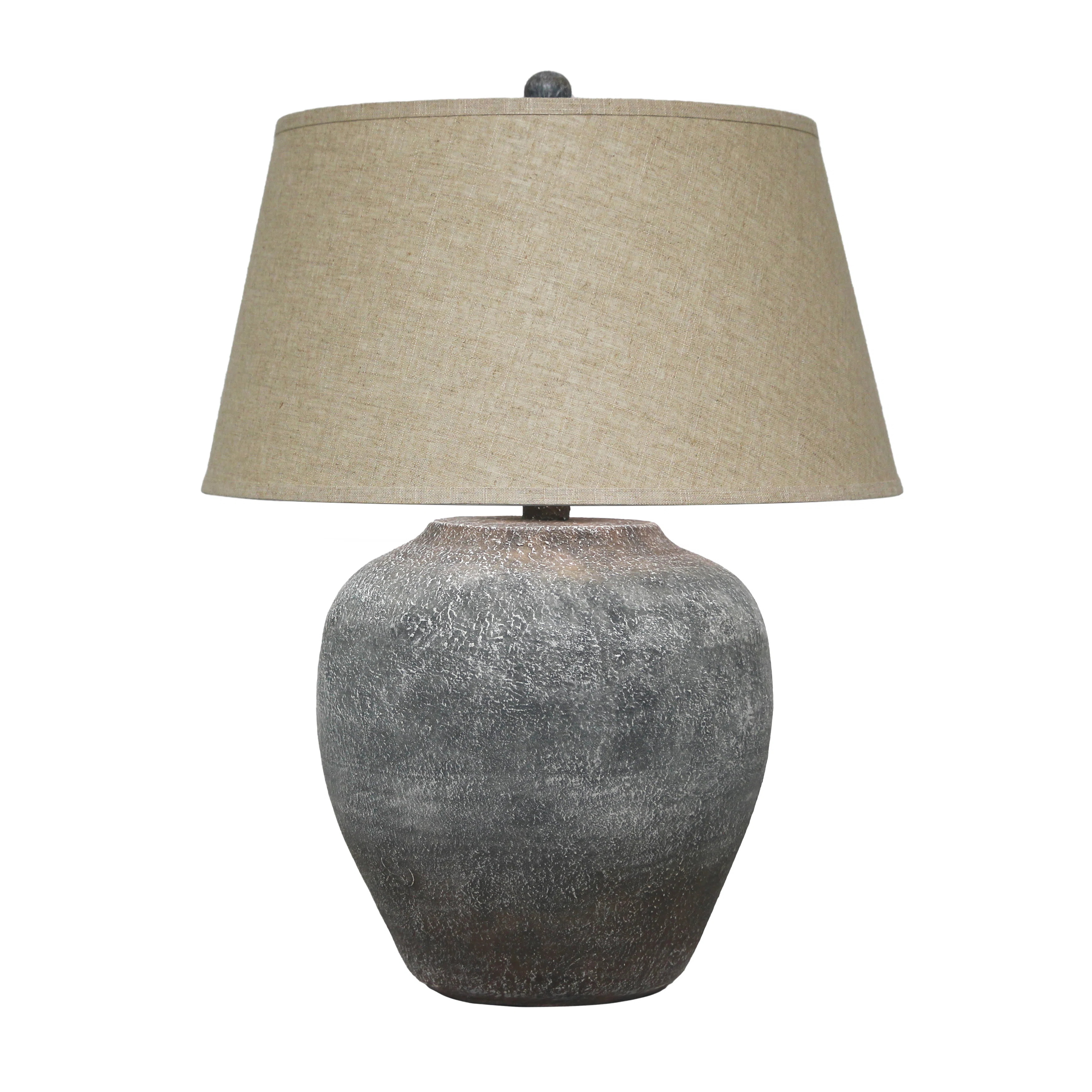 Houa Hand-Finished Cast Stone Table Lamp with 3-Way Switch, 27.5 | Wayfair North America