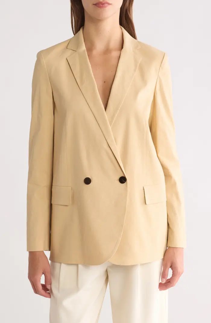 Double Breasted Linen Blend Jacket | Nordstrom Rack