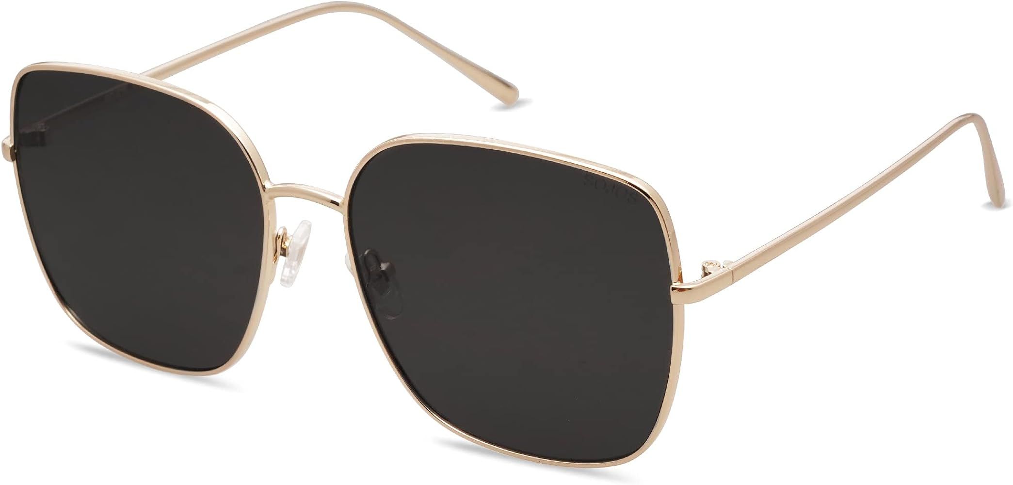 SOJOS Trendy Oversized Square Sunglasses for Women Men Flat Mirrored Lens Shield Eternal SJ1146 | Amazon (US)