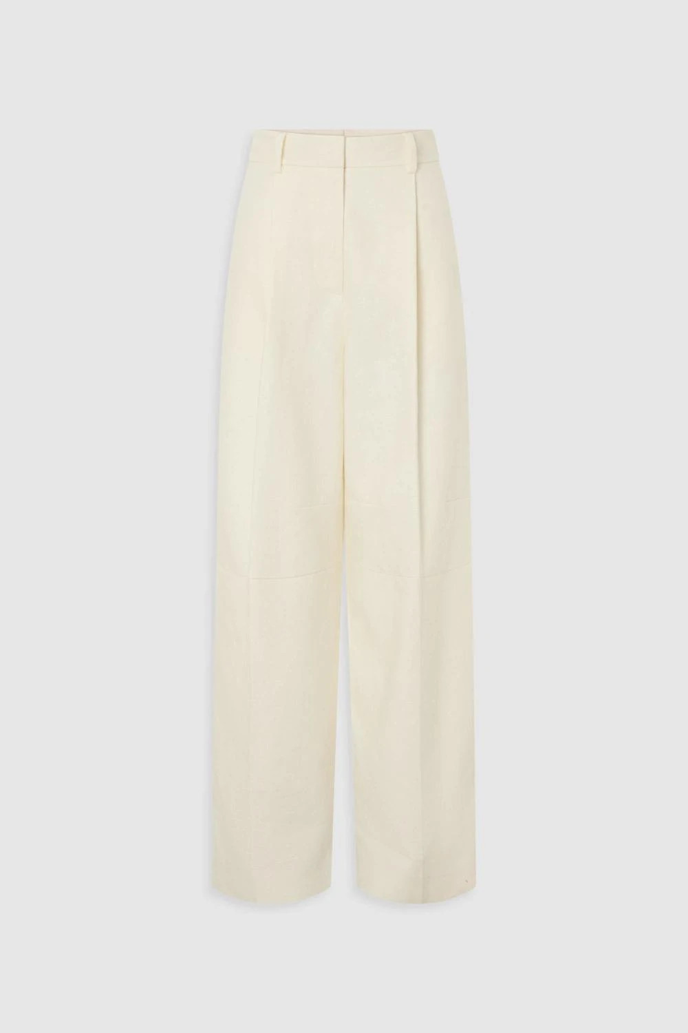 Barrel Leg Tuxedo Pant Soft Cream | Oroton