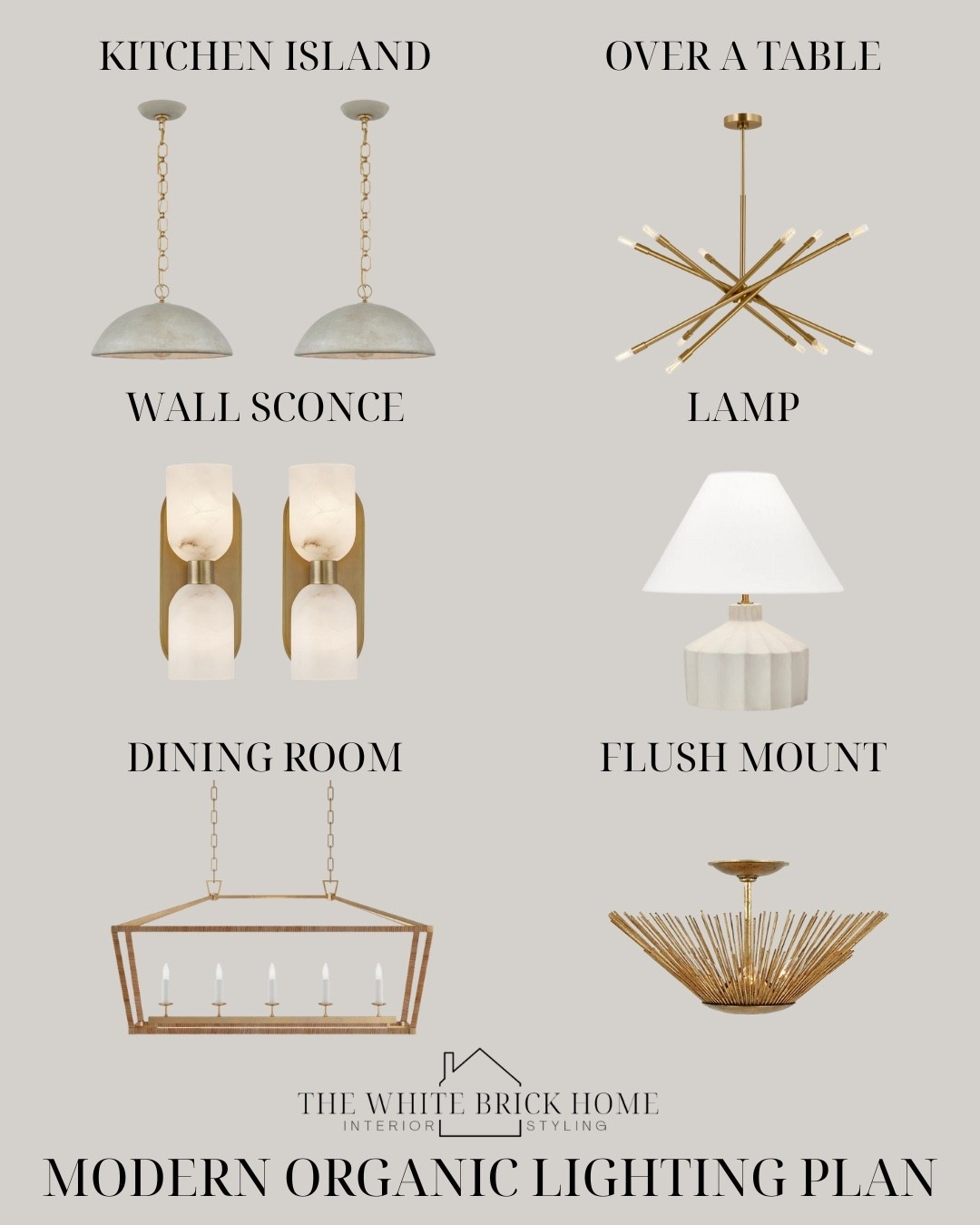 These concrete pendants have become a hot commodity it kitchen designs lately. I would pair them with brass lighting options like these for a modern organic feel throughout your home. 

Lighting, light fixtures, brass lighting, chandelier, flush mount light, wall sconce, bathroom lighting, bathroom sconce, dining room chandelier, modern lighting, modern organic lighting, table lamp, lamp, flush mount light, lighting options, open floor plan lighting, home decor, home design, modern home brass lighting, McGee and co lighting, light fixtures, ceiling lights, lumens, Wayfair 

#LTKSaleAlert #LTKHome #LTKStyleTip