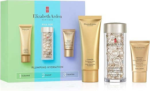 Elizabeth Arden Plumping Hydration Set, Acido Ialuronico Ceramide 60 Capsule, Crema Detergente Pu... | Amazon (IT)