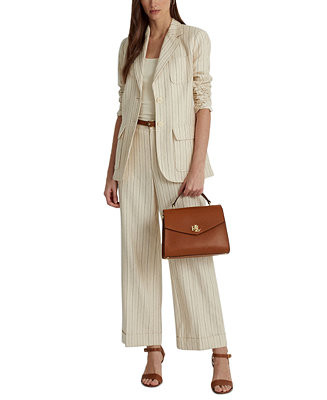 Farrah Medium Leather Top-Handle Satchel | Macy's