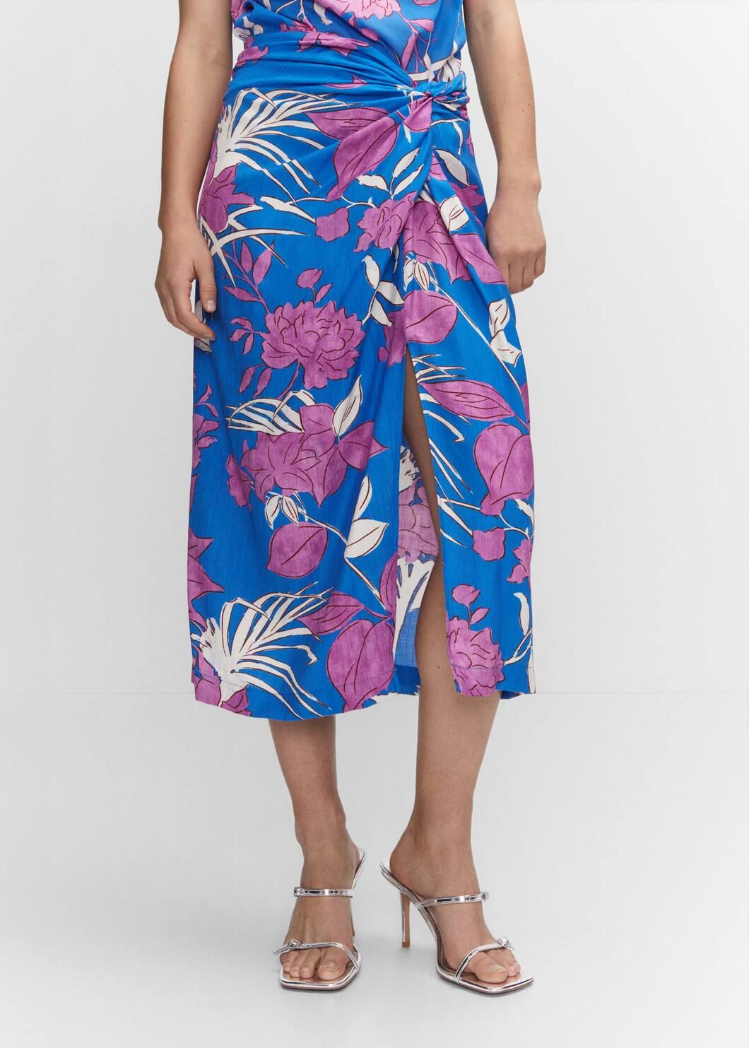Knot printed skirt -  Women | Mango USA | MANGO (US)