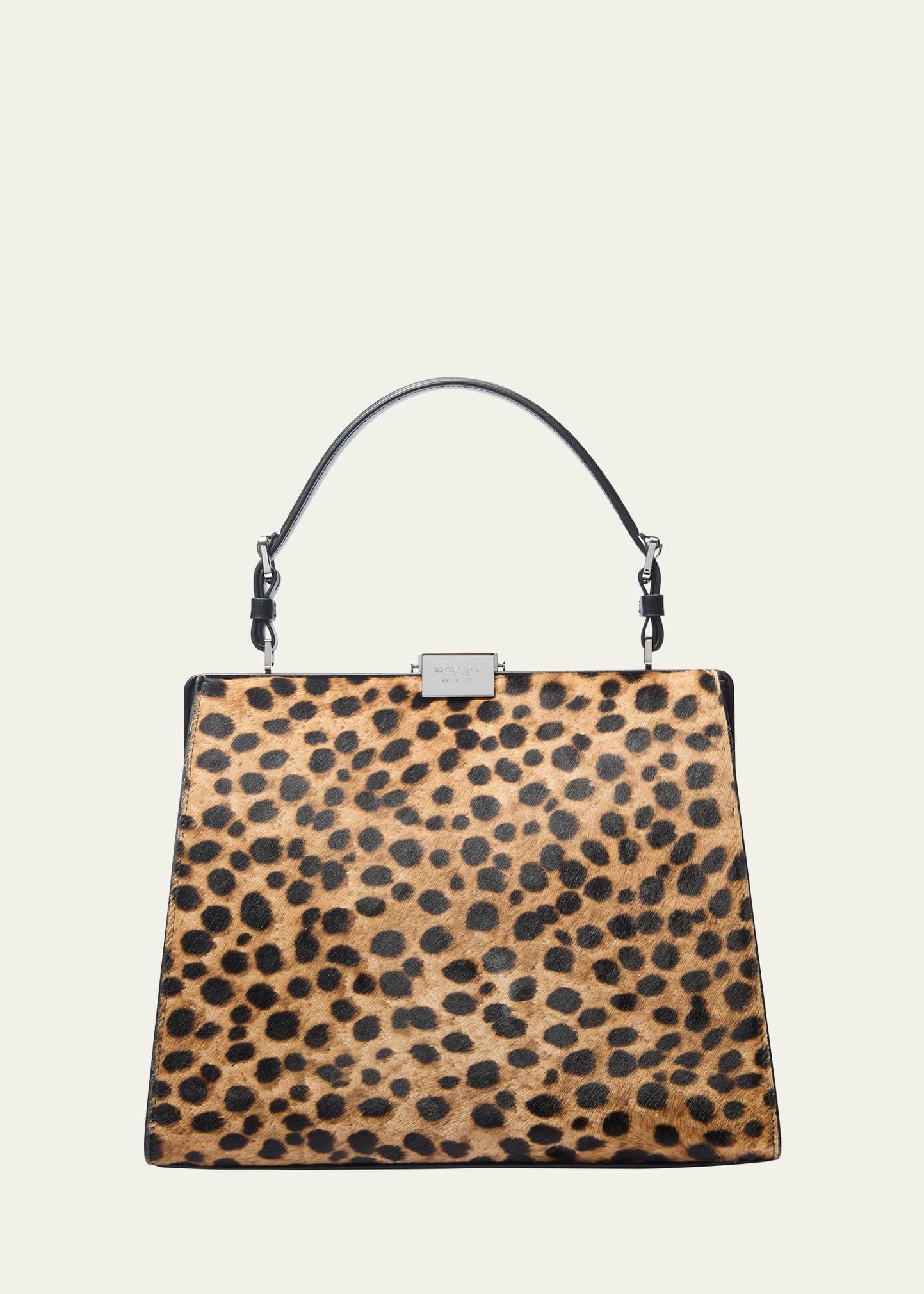 Michael Kors Simone Frame Cheetah Calf Hair Top-Handle Bag | Bergdorf Goodman