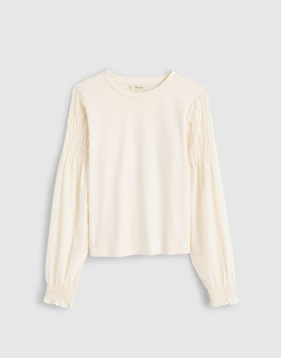 Smocked Long-Sleeve Tee | Madewell