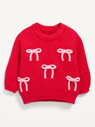 SoSoft Textured Bows Tunic Sweater for Baby | Old Navy (US)