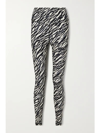 The Upside - Zebra-print Stretch Leggings - Black | NET-A-PORTER (US)