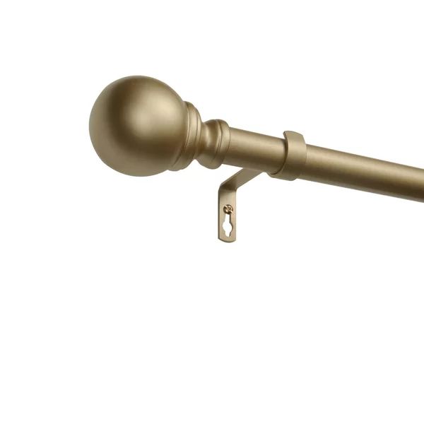 Deantrei Exclusive Home Sphere 1" Curtain Rod and Coordinating Finial Set, Adjustable | Wayfair North America